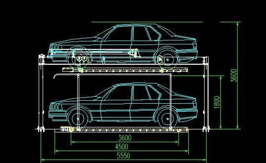 Thiết kế không có chùm bốn cột thang máy thủy lực cho các vấn đề đỗ xe hạn chế và dấu chân lớn