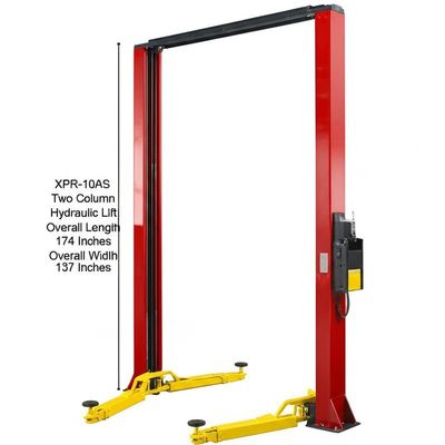 XPR-10AS Hai cột thang máy thủy lực tổng chiều dài 174 inch tổng chiều rộng 137 inch